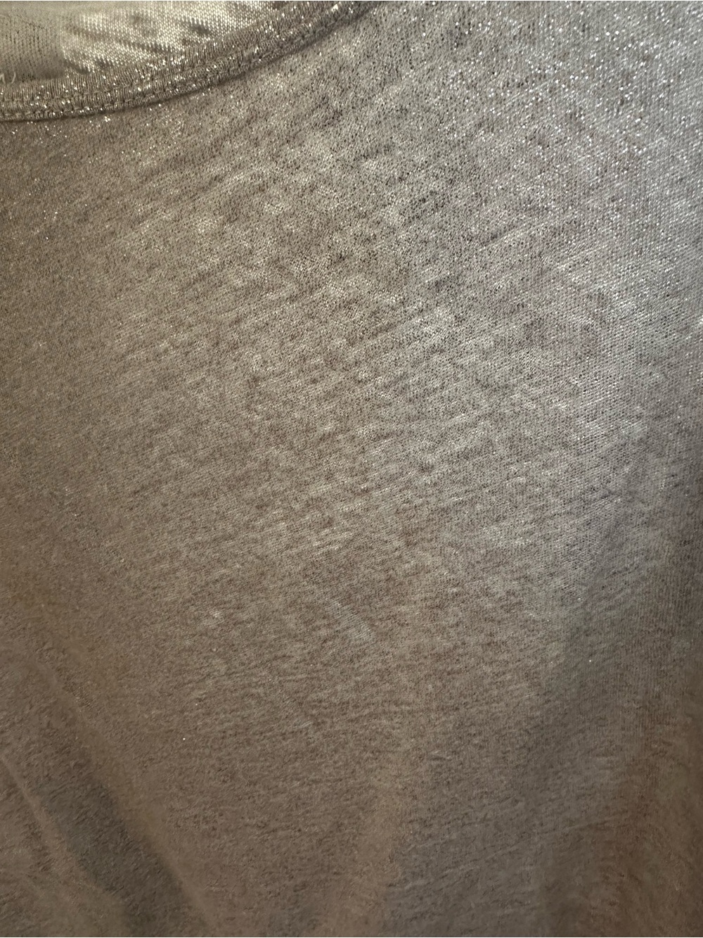 Jcrew Metallic Gray Boatneck Top - Lightweight 3/4 Sleeve - Picture 3 of 3